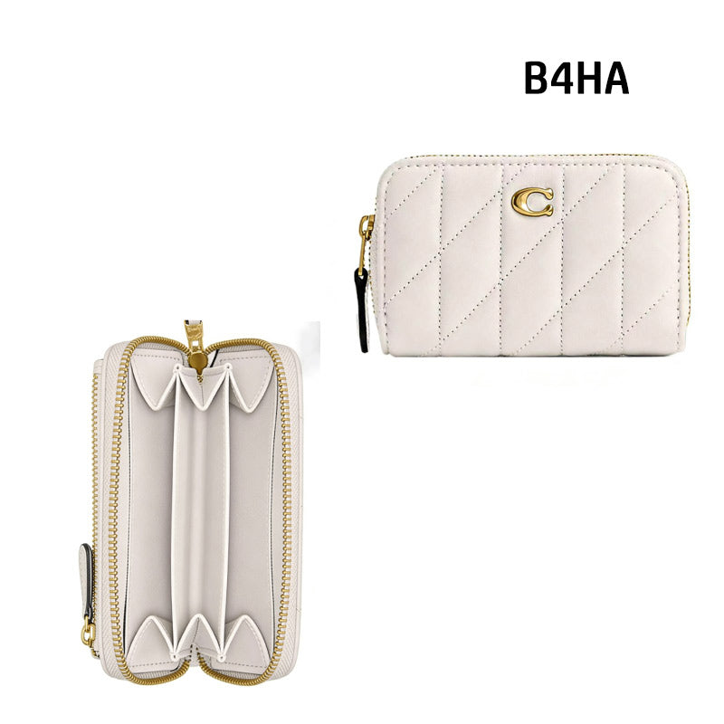 COACH★ SMALL ZIP AROUND CARD CASE WITH QUILTING WALLET CM505