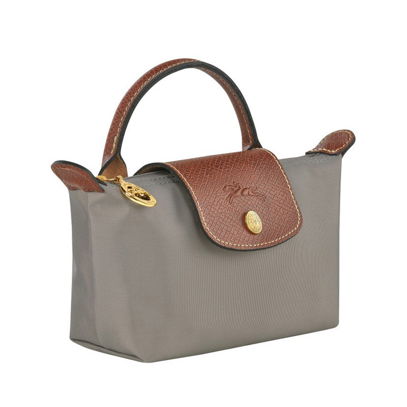 LONGCHAMP ☆ ハンドル付きポーチ LE PLIAGE 【34175 Turtledove】