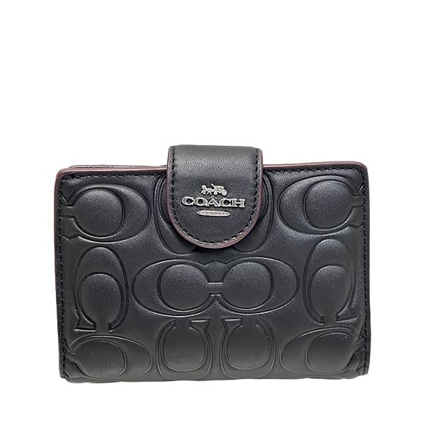 COACH★MEDIUM CORNER ZIP WALLET WITH SIGNATURE CM241