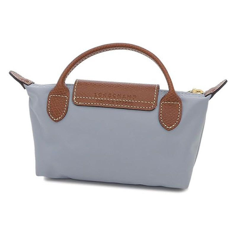 LONGCHAMP ☆ ハンドル付きポーチ LE PLIAGE 【34175 Steel】