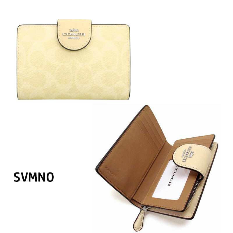 COACH★MEDIUM CORNER ZIP WALLET IN SIGNATURE CANVAS CW786