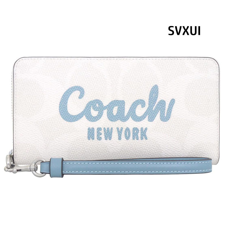 COACH ★ LONG ZIP AROUND WALLET WITH COACH GRAPHIC CZ330