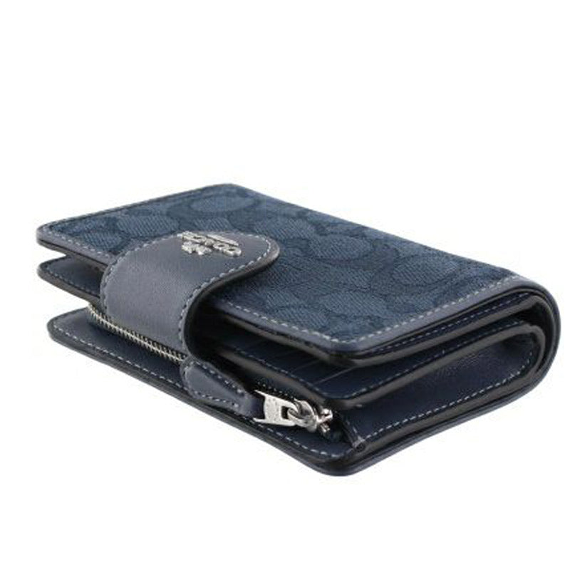 COACH★MEDIUM CORNER ZIP WALLET JACQUARD CU402