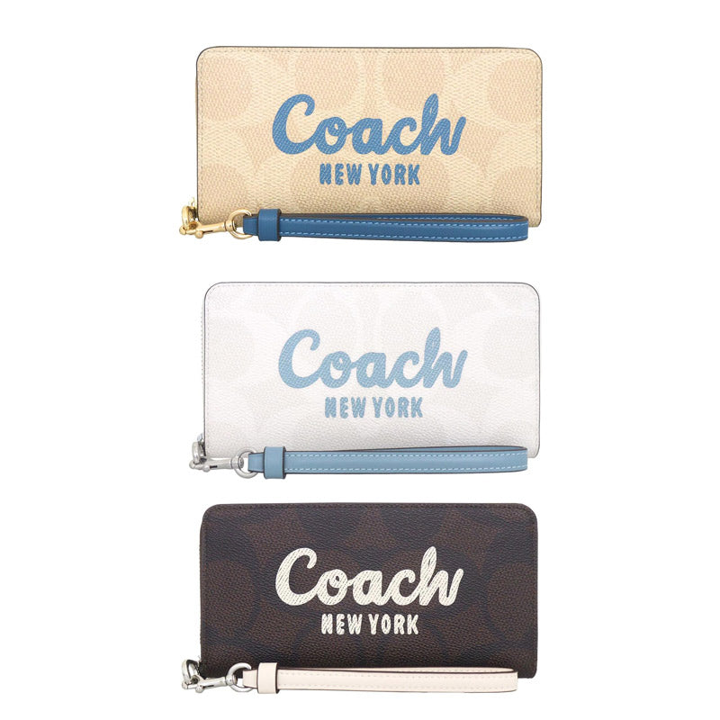 COACH ★ LONG ZIP AROUND WALLET WITH COACH GRAPHIC CZ330