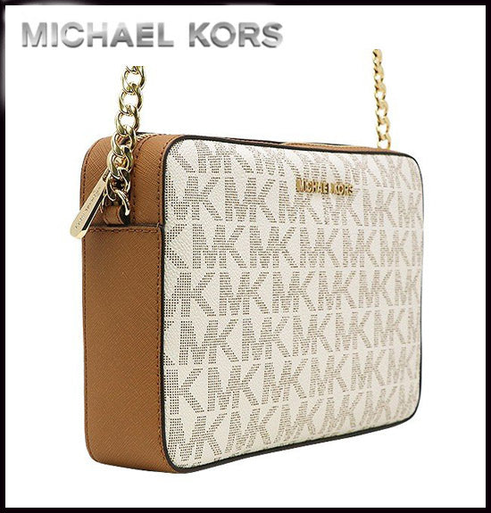 マイケルコース MICHAEL KORS JET SET ITEM CROSSBODY 35F8GTTC3B【VANILLA/ACORN】