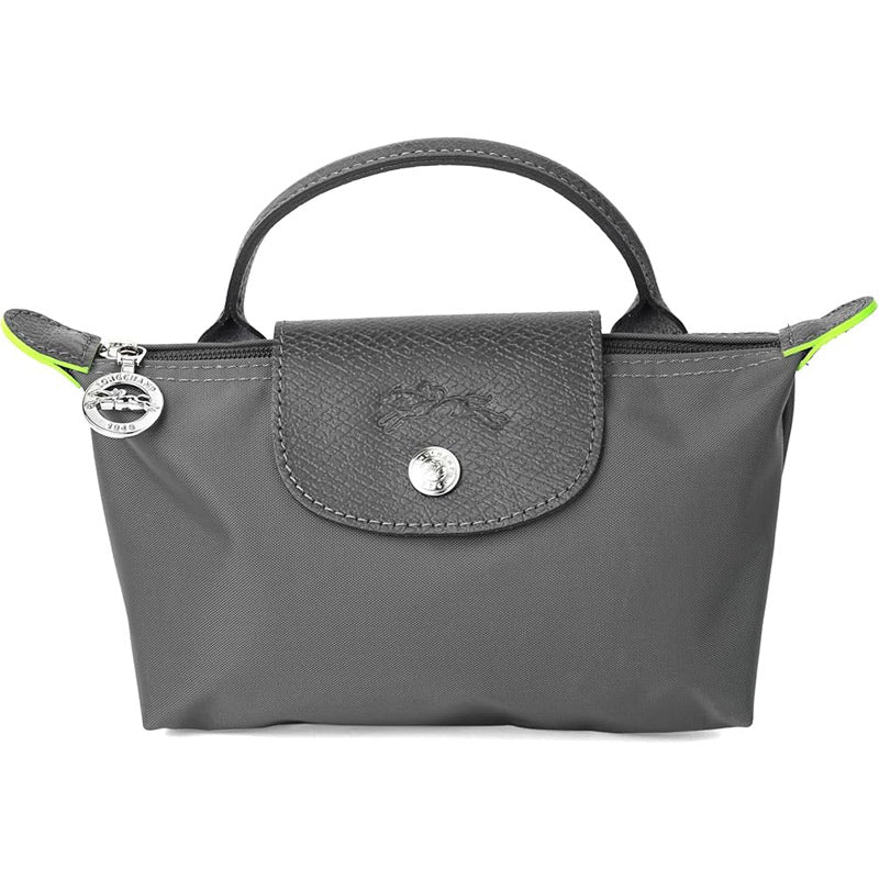 LONGCHAMP ☆ ハンドル付きポーチ LE PLIAGE 【34175 Graphite】