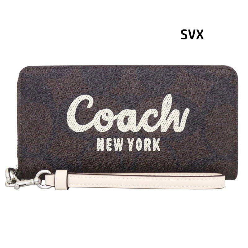 COACH ★ LONG ZIP AROUND WALLET WITH COACH GRAPHIC CZ330
