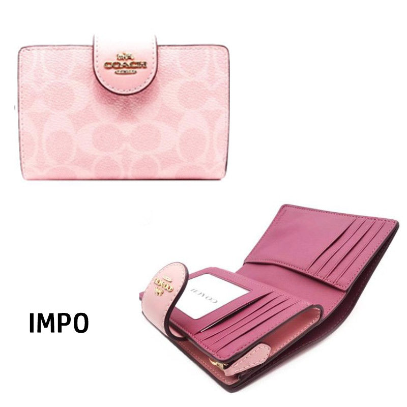 COACH★MEDIUM CORNER ZIP WALLET IN SIGNATURE CANVAS CW786