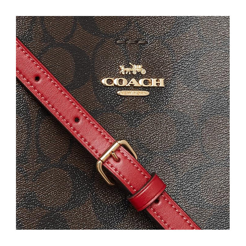 COACH★MOLLIE BUCKET BAG 22 IN SIGNATURE CANVAS CA582