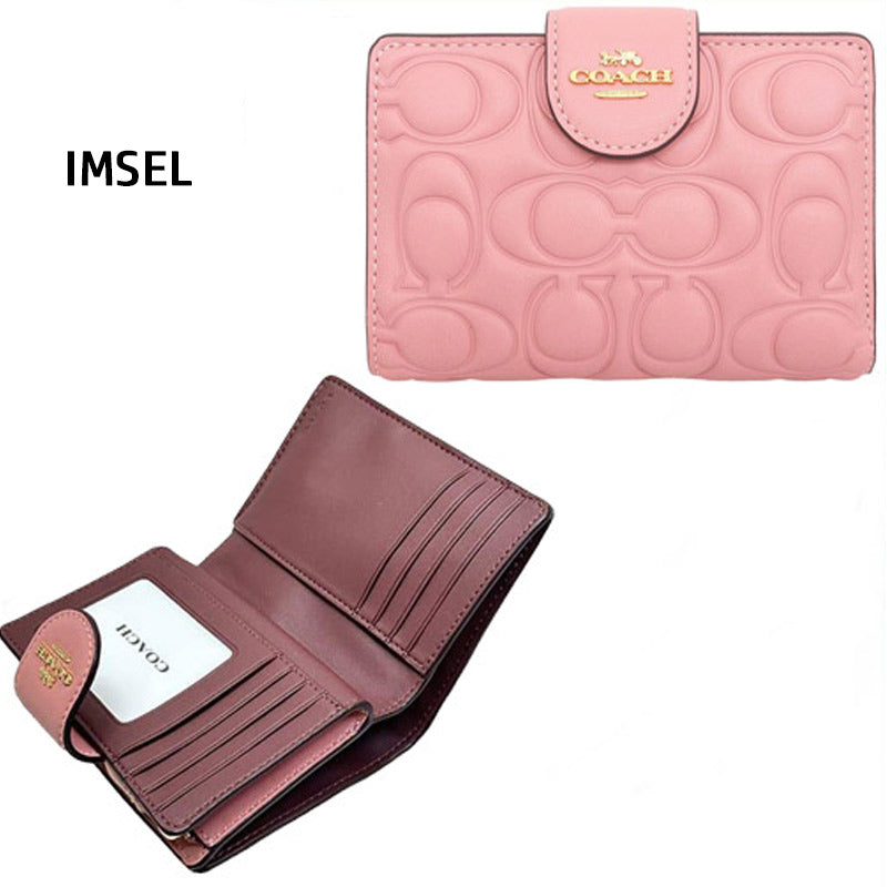COACH★MEDIUM CORNER ZIP WALLET WITH SIGNATURE CM241
