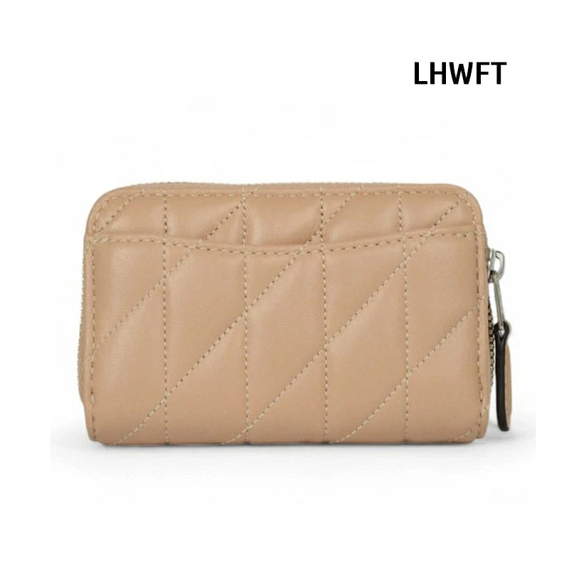 COACH★ SMALL ZIP AROUND CARD CASE WITH QUILTING WALLET CM505