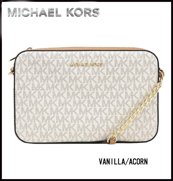 マイケルコース MICHAEL KORS JET SET ITEM CROSSBODY 35F8GTTC3B【VANILLA/ACORN】