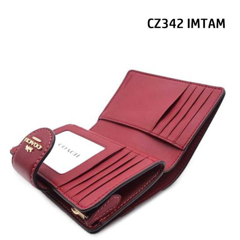 COACH★MEDIUM CORNER ZIP WALLET WITH CHERRY PRINT CZ342 CZ762