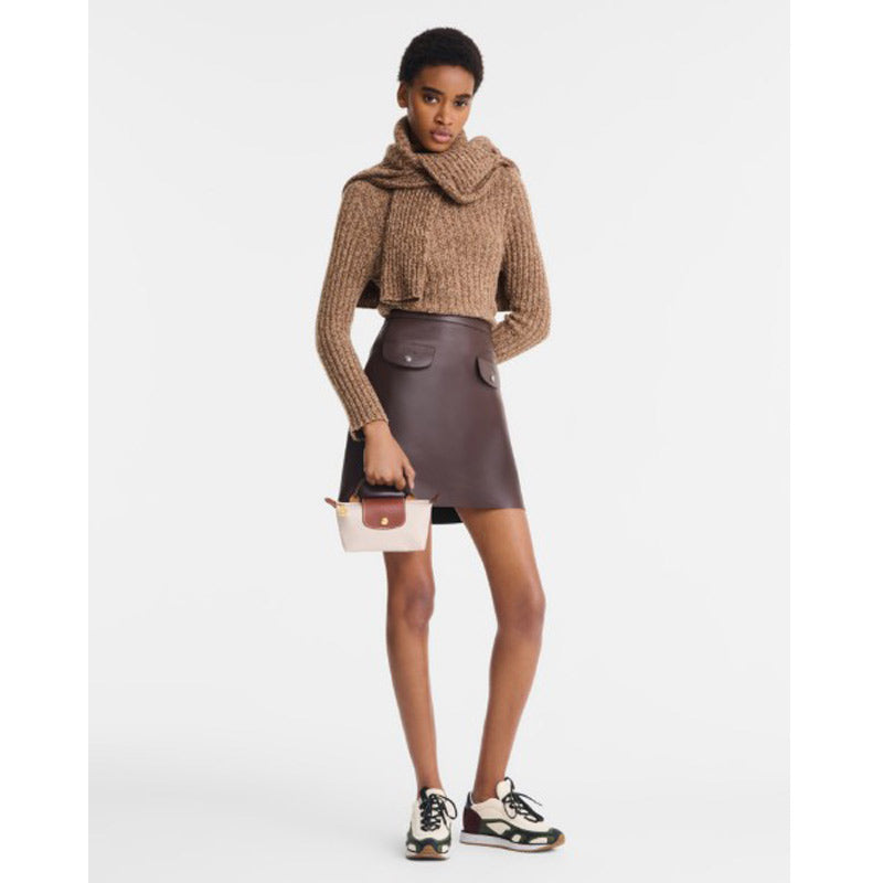 LONGCHAMP ☆ ハンドル付きポーチ LE PLIAGE 【34175 Papier】