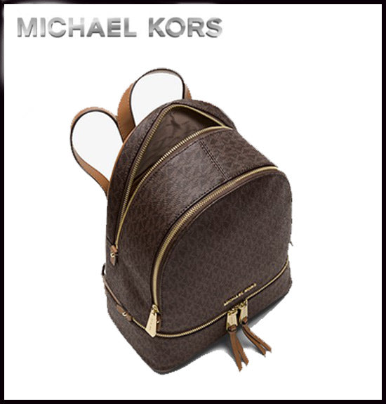 マイケルコース MICHAEL KORS RHEA MEDIUM ROGO BACKPACK 【5T9GYEU1B BROWN/LUGGAGE】