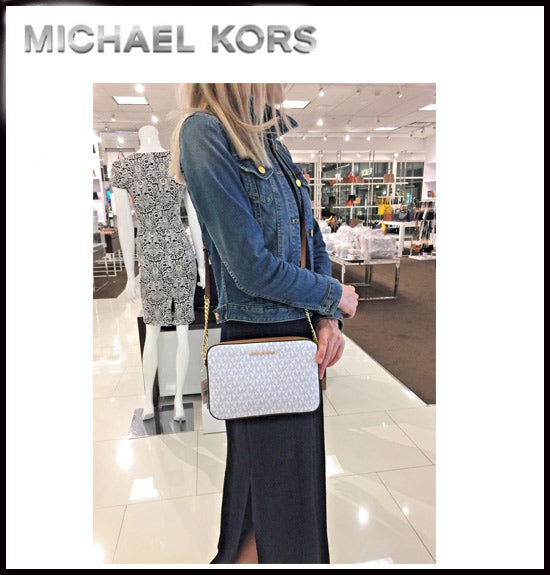 マイケルコース MICHAEL KORS JET SET ITEM CROSSBODY 35F8GTTC3B【VANILLA/ACORN】