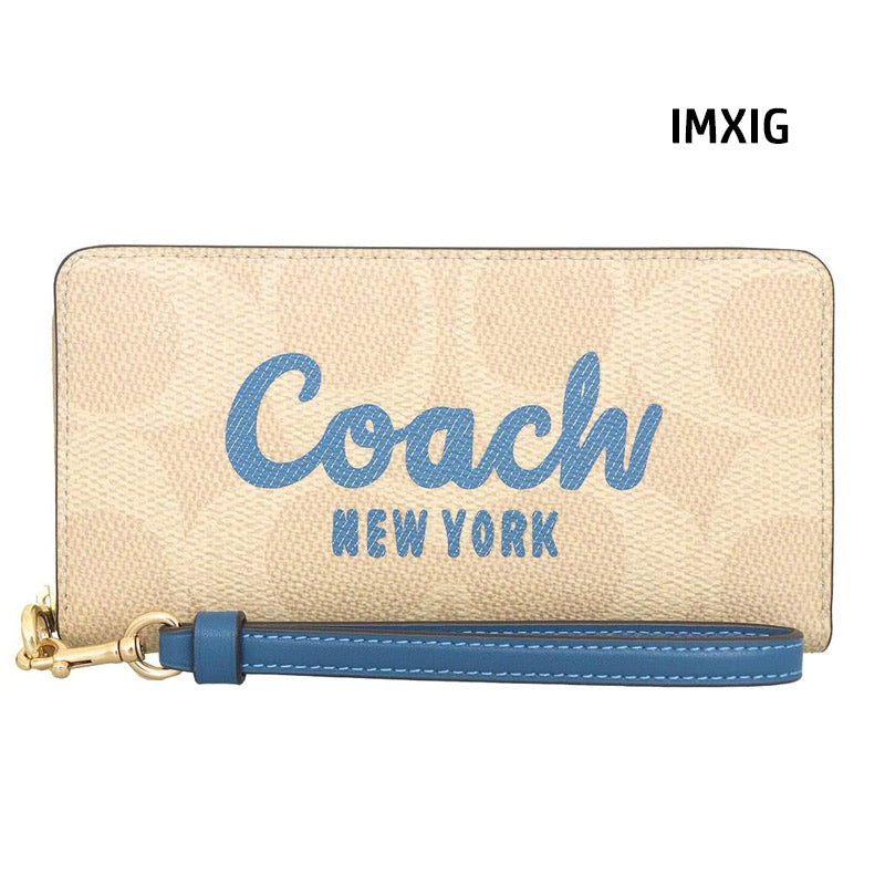 COACH ★ LONG ZIP AROUND WALLET WITH COACH GRAPHIC CZ330