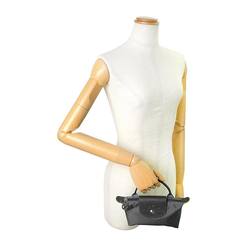 LONGCHAMP ☆ ハンドル付きポーチ LE PLIAGE 【34175 Graphite】
