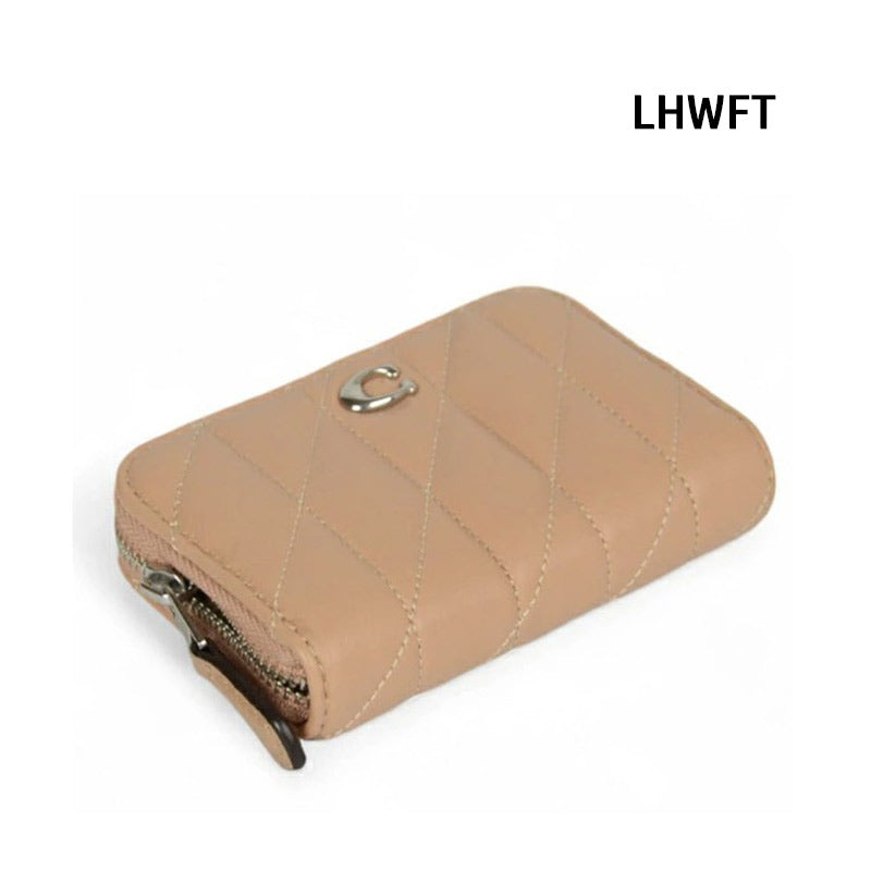 COACH★ SMALL ZIP AROUND CARD CASE WITH QUILTING WALLET CM505