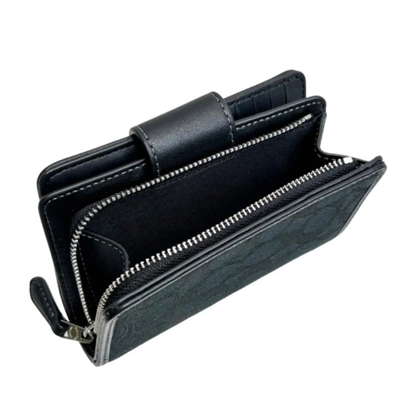 COACH★MEDIUM CORNER ZIP WALLET JACQUARD CU402