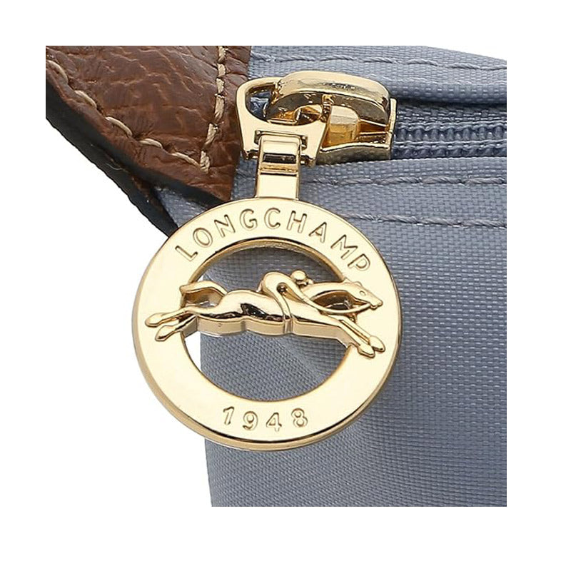LONGCHAMP ☆ ハンドル付きポーチ LE PLIAGE 【34175 Steel】