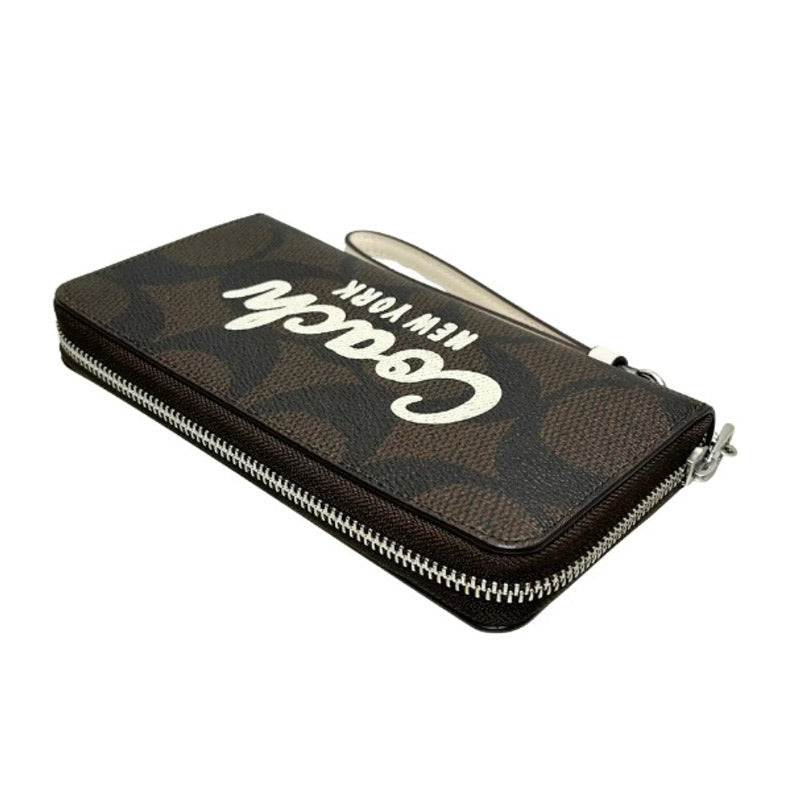COACH ★ LONG ZIP AROUND WALLET WITH COACH GRAPHIC CZ330