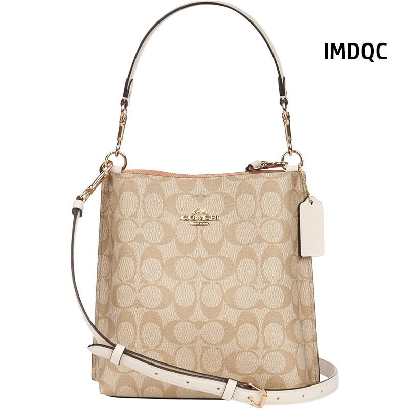 COACH★MOLLIE BUCKET BAG 22 IN SIGNATURE CANVAS CA582