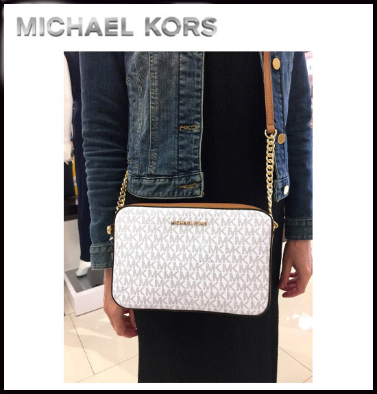 マイケルコース MICHAEL KORS JET SET ITEM CROSSBODY 35F8GTTC3B【VANILLA/ACORN】