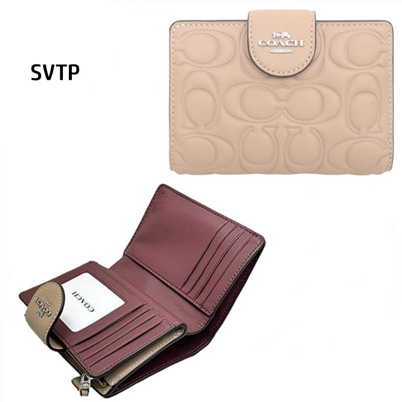 COACH★MEDIUM CORNER ZIP WALLET WITH SIGNATURE CM241