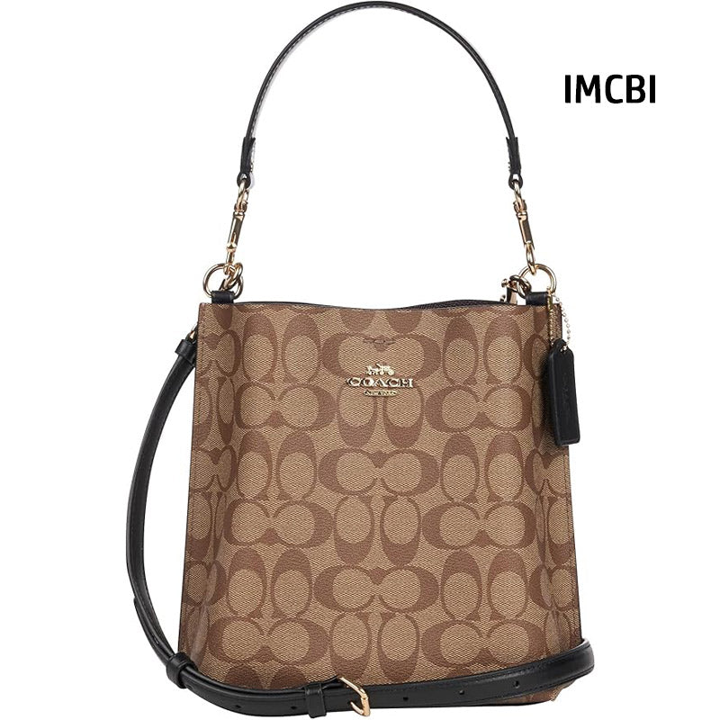COACH★MOLLIE BUCKET BAG 22 IN SIGNATURE CANVAS CA582