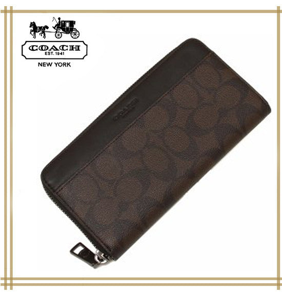 コーチメンズ長財布 COACH ACCORDION WALLET IN SIGNATURE F58112 F75000【F58112 MABR】