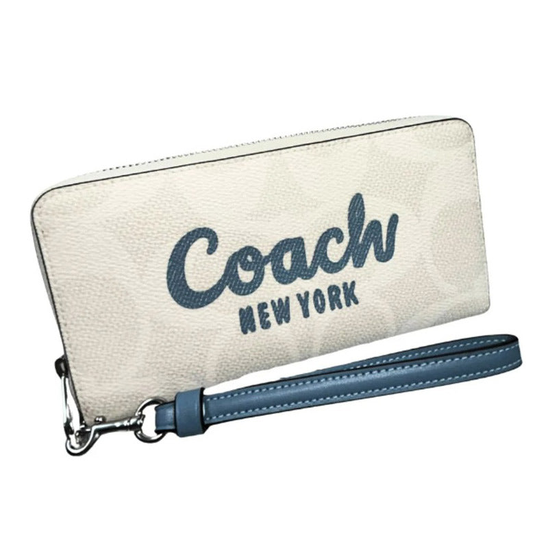 COACH ★ LONG ZIP AROUND WALLET WITH COACH GRAPHIC CZ330