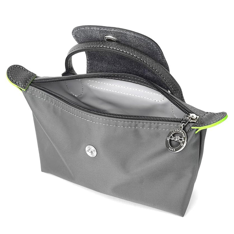 LONGCHAMP ☆ ハンドル付きポーチ LE PLIAGE 【34175 Graphite】