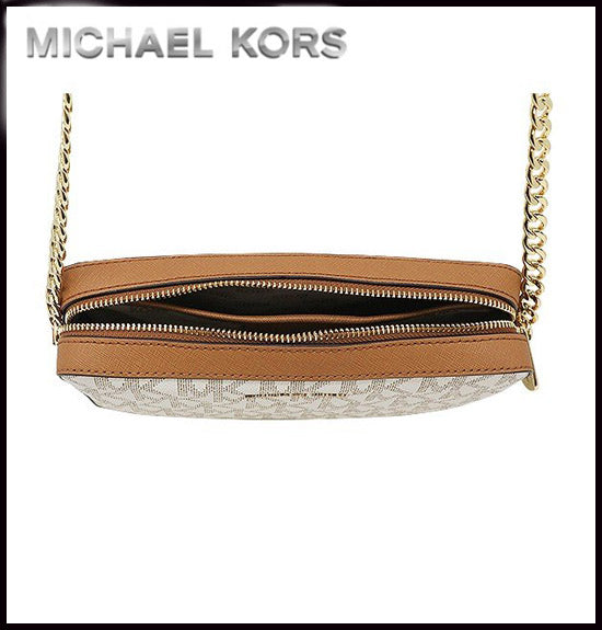 マイケルコース MICHAEL KORS JET SET ITEM CROSSBODY 35F8GTTC3B【VANILLA/ACORN】