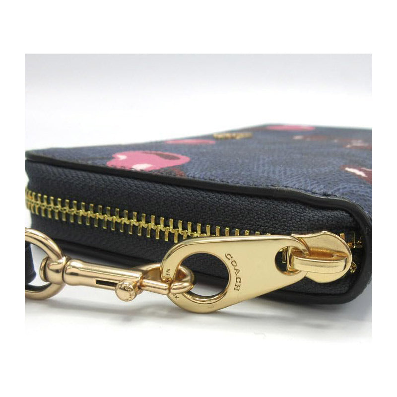 COACH ★ LONG ZIP AROUND WALLET WITH CHERRY PRINT CZ328