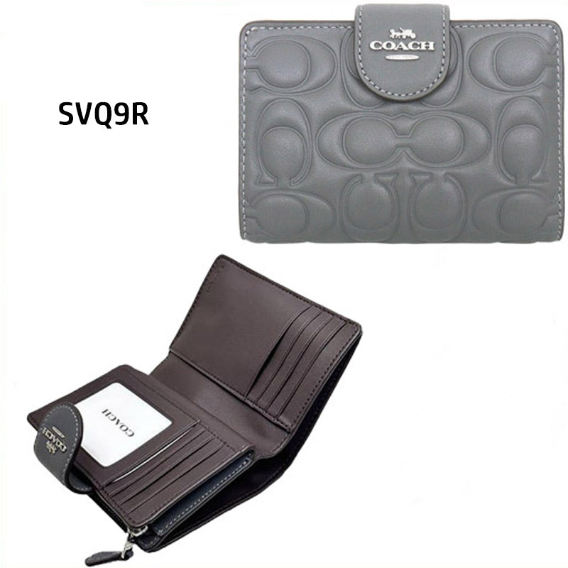 COACH★MEDIUM CORNER ZIP WALLET WITH SIGNATURE CM241