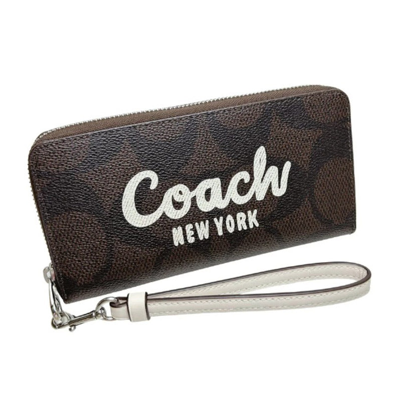 COACH ★ LONG ZIP AROUND WALLET WITH COACH GRAPHIC CZ330