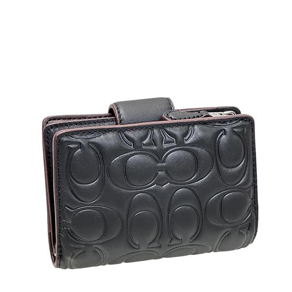 COACH★MEDIUM CORNER ZIP WALLET WITH SIGNATURE CM241