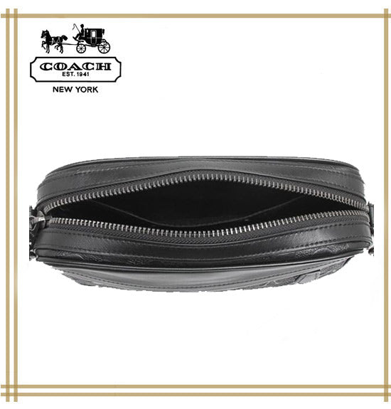 コーチ　メンズ　レディース兼用　COACH GRAHAM CROSSBODY WITH TRAVEL PATCHES【F50713　QB/BK】