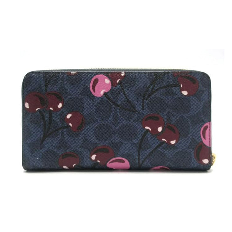 COACH ★ LONG ZIP AROUND WALLET WITH CHERRY PRINT CZ328