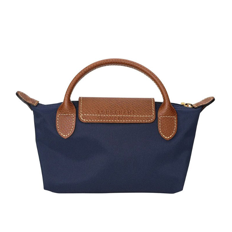 LONGCHAMP ☆ ハンドル付きポーチ LE PLIAGE 【34175 Marine】