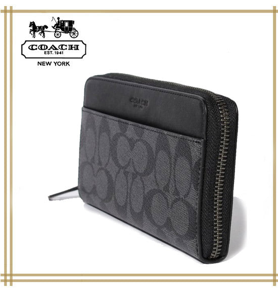 コーチメンズ長財布 COACH ACCORDION WALLET IN SIGNATURE F58112