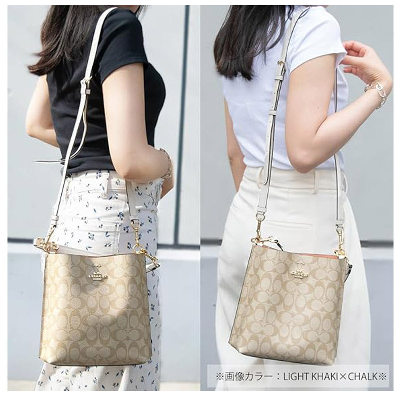 COACH★MOLLIE BUCKET BAG 22 IN SIGNATURE CANVAS CA582