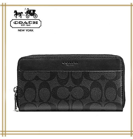 コーチメンズ長財布　COACH   ACCORDION WALLET IN SIGNATURE F58112　F75000【F58112　CQBK】