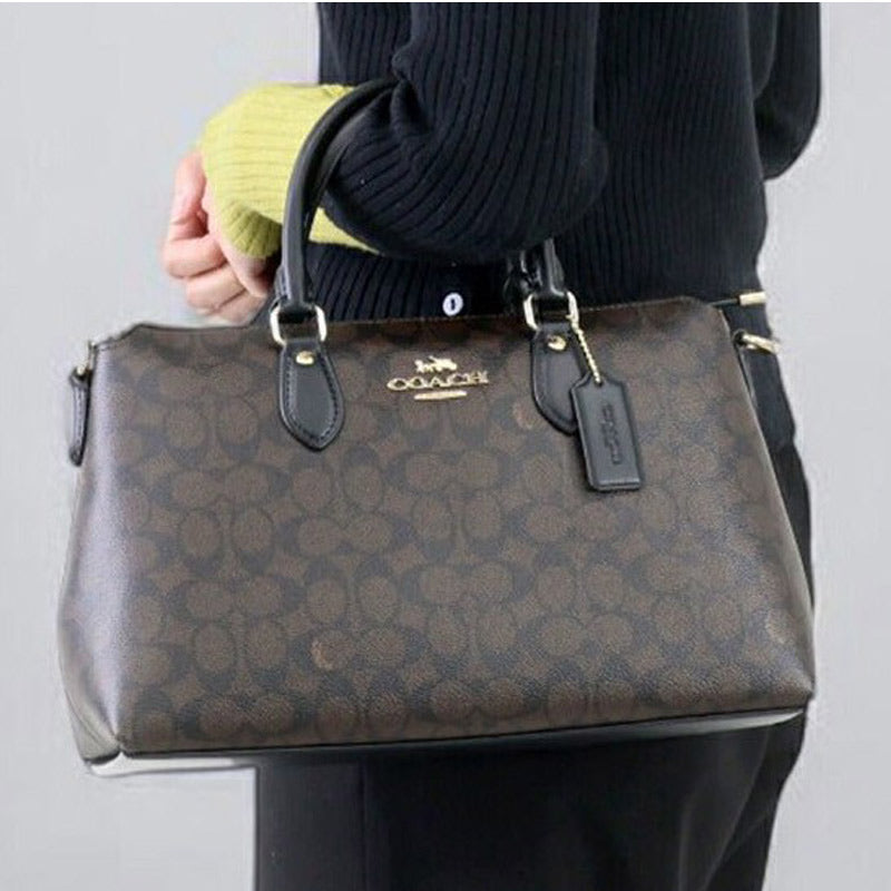 COACH★GEORGIA SATCHEL BAG IN SIGNATURE CANVAS CW422