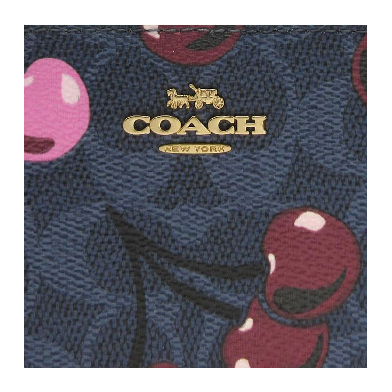COACH ★ LONG ZIP AROUND WALLET WITH CHERRY PRINT CZ328