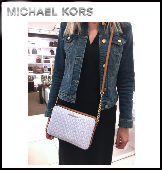 マイケルコース　MICHAEL KORS  JET SET ITEM  CROSSBODY 35F8GTTC3B【VANILLA/ACORN】