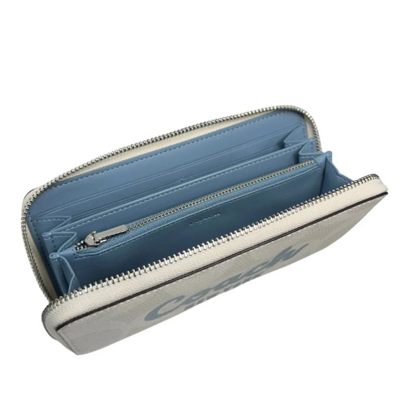 COACH ★ LONG ZIP AROUND WALLET WITH COACH GRAPHIC CZ330