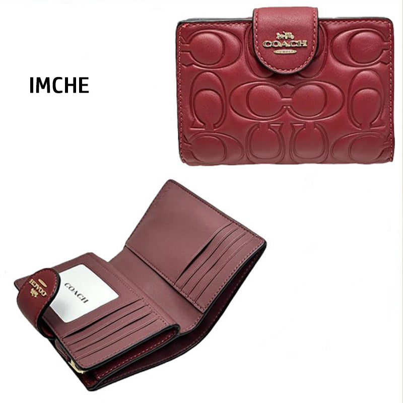 COACH★MEDIUM CORNER ZIP WALLET WITH SIGNATURE CM241