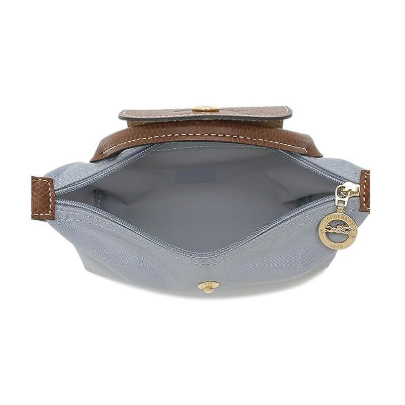 LONGCHAMP ☆ ハンドル付きポーチ LE PLIAGE 【34175 Steel】